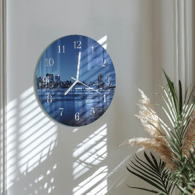 Ronde glazen klok Horizon