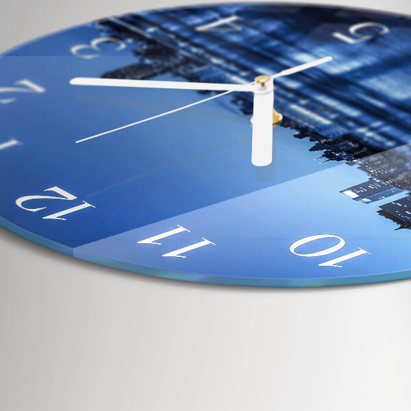 Ronde glazen klok Horizon