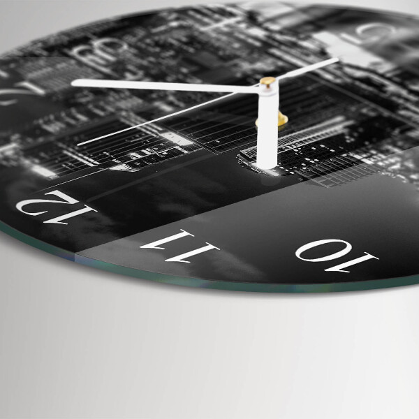 Ronde glazen klok Horizon