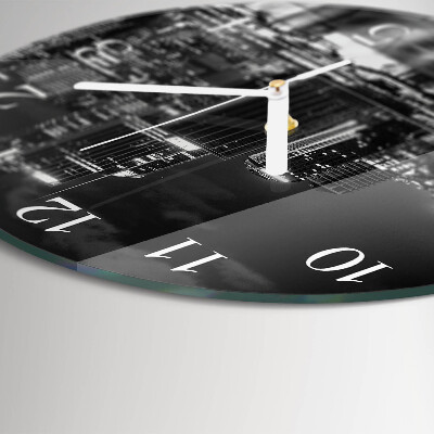 Ronde glazen klok Horizon