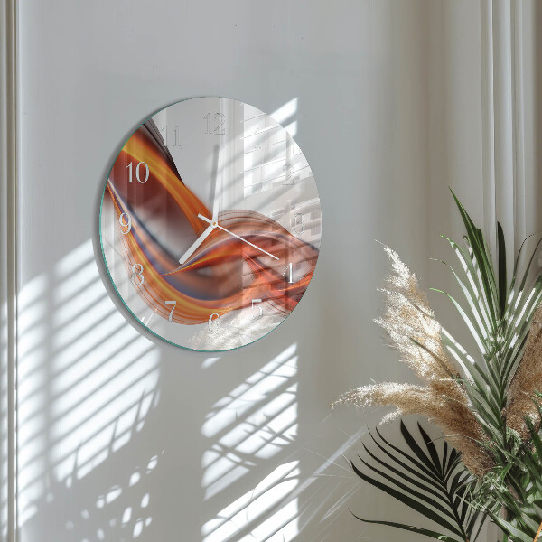 Ronde glazen klok Abstracte rook