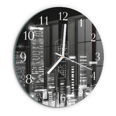 Ronde glazen klok Horizon