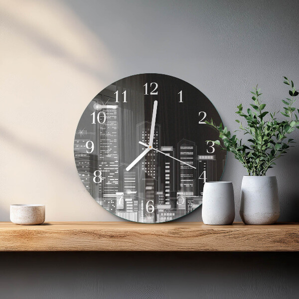 Ronde glazen klok Horizon