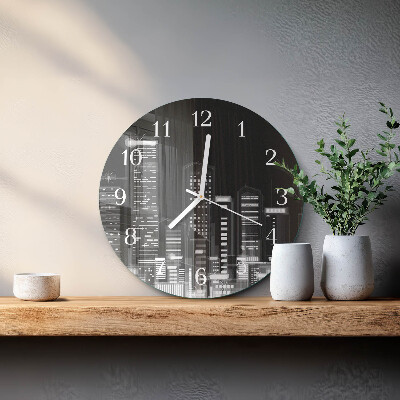 Ronde glazen klok Horizon