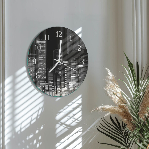Ronde glazen klok Horizon