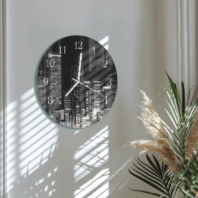 Ronde glazen klok Horizon