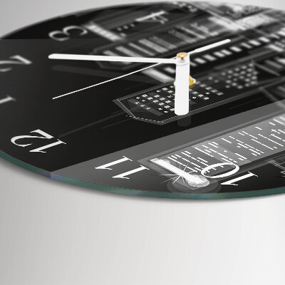 Ronde glazen klok Horizon