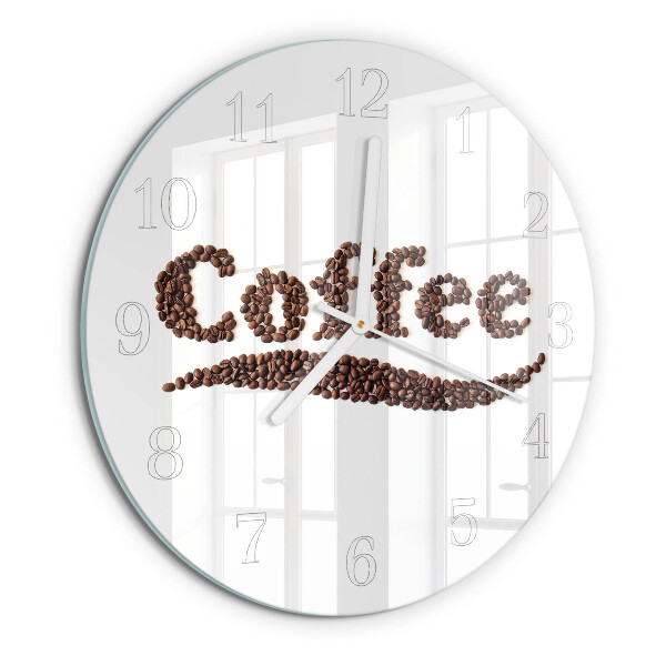Ronde glazen klok Koffie 