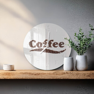 Ronde glazen klok Koffie 