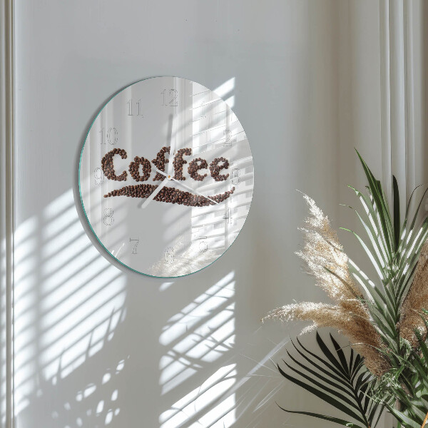 Ronde glazen klok Koffie 