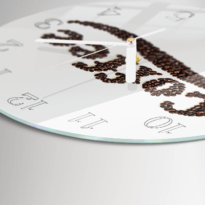 Ronde glazen klok Koffie 