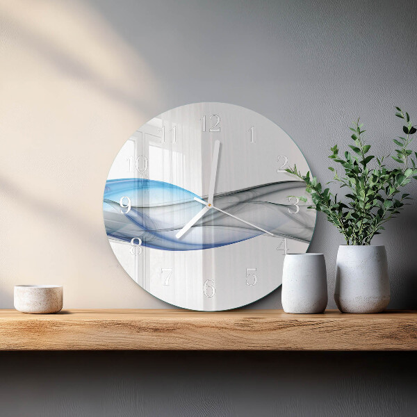 Ronde glazen klok Abstracte rook