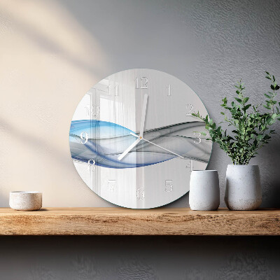 Ronde glazen klok Abstracte rook