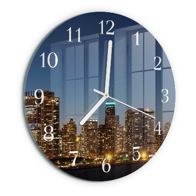 Ronde glazen klok Horizon
