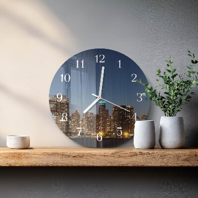 Ronde glazen klok Horizon