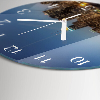 Ronde glazen klok Horizon