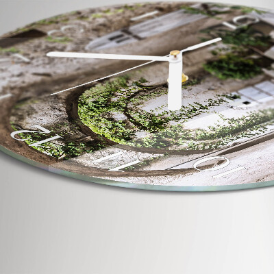Ronde glazen klok Laanplanten