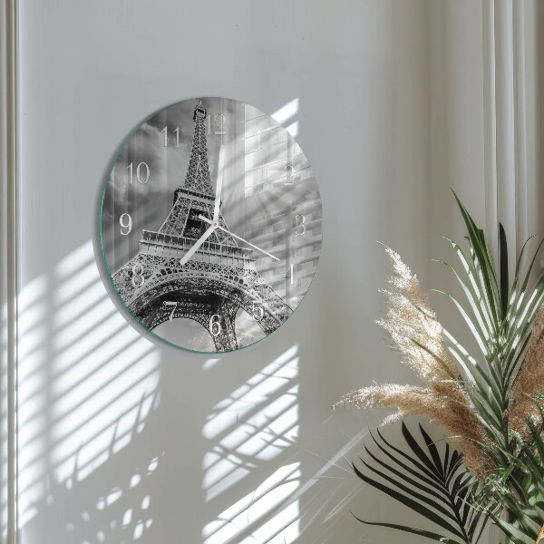 Ronde glazen klok Eiffeltoren Parijs