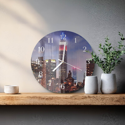 Ronde glazen klok Horizon
