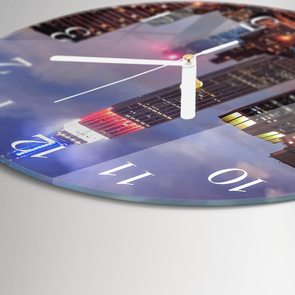 Ronde glazen klok Horizon