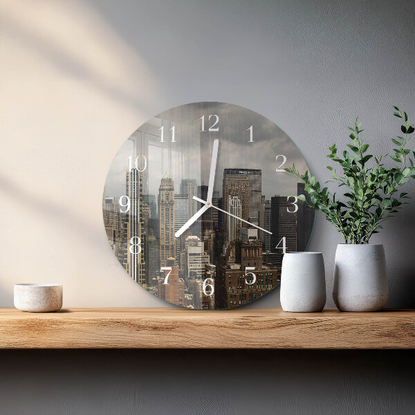 Ronde glazen klok Horizon