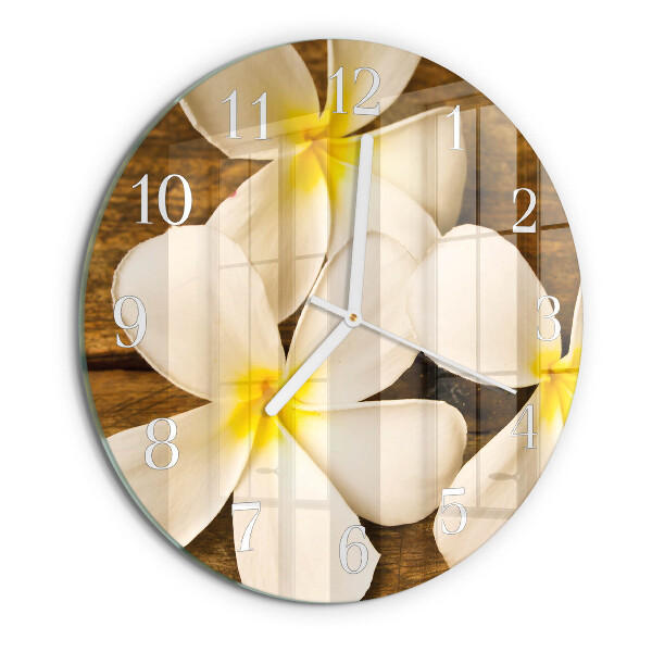Ronde glazen klok Bloemen
