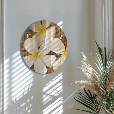 Ronde glazen klok Bloemen