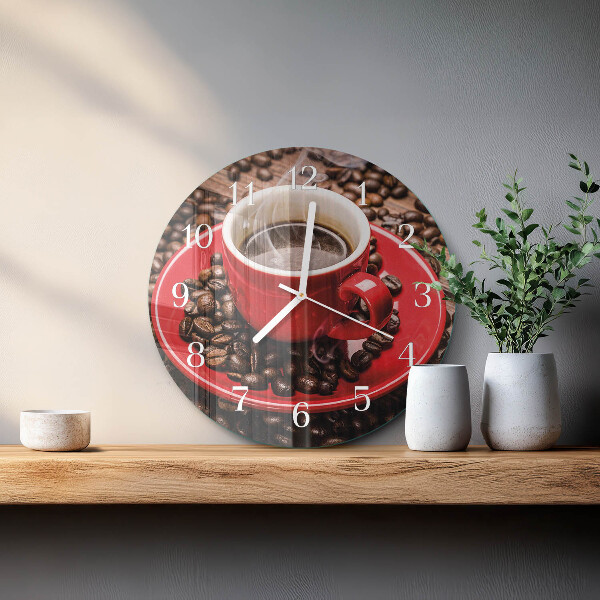 Ronde glazen klok Kopje koffie