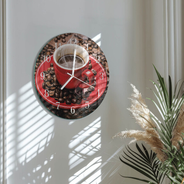 Ronde glazen klok Kopje koffie