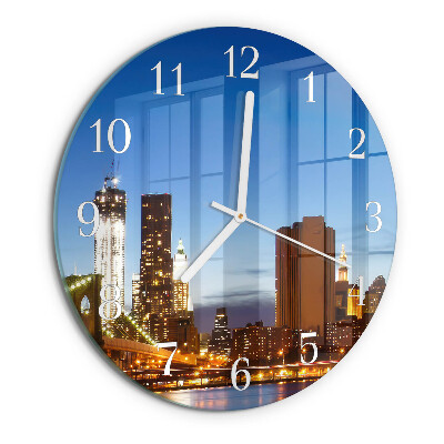 Ronde glazen klok Horizon