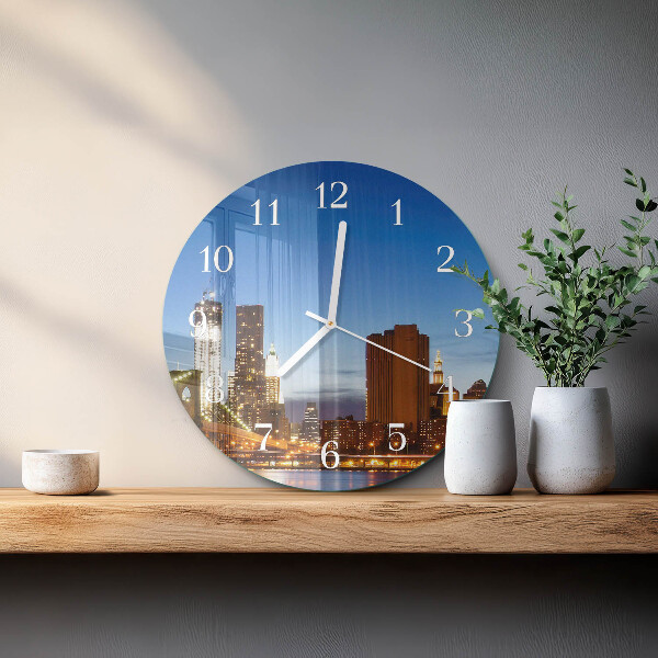 Ronde glazen klok Horizon