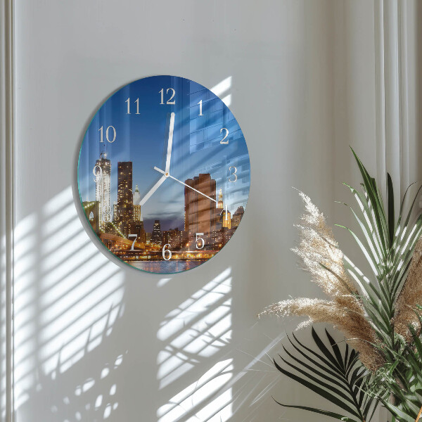 Ronde glazen klok Horizon