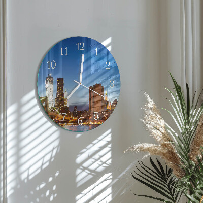 Ronde glazen klok Horizon
