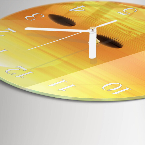 Ronde glazen klok Water Zon