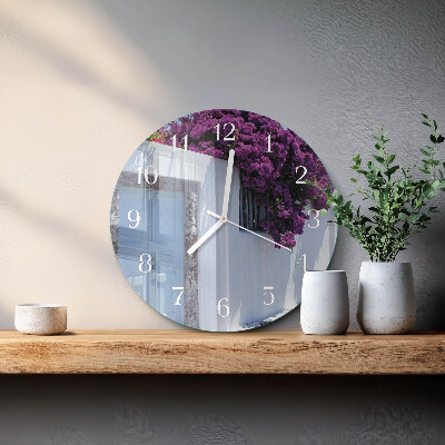 Ronde glazen klok Huisbloemen