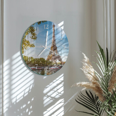 Ronde glazen klok Eiffeltoren Parijs