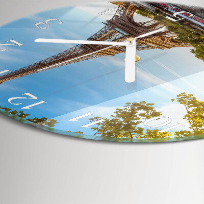 Ronde glazen klok Eiffeltoren Parijs