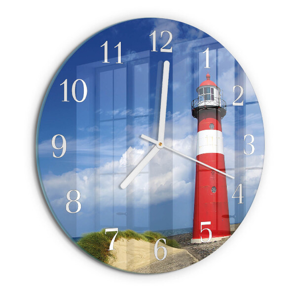 Ronde glazen klok Vuurtoren