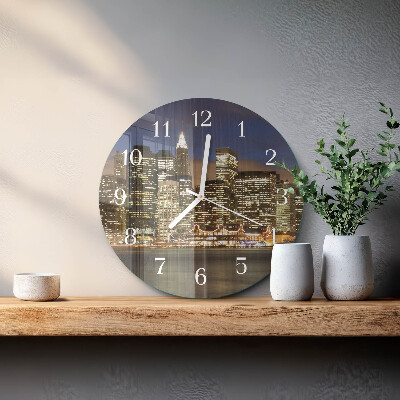 Ronde glazen klok Horizon