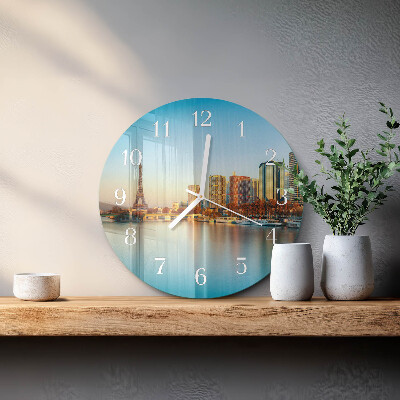 Ronde glazen klok Eiffeltoren Parijs