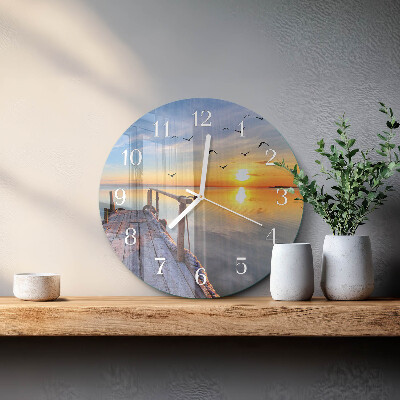 Ronde glazen klok Pier