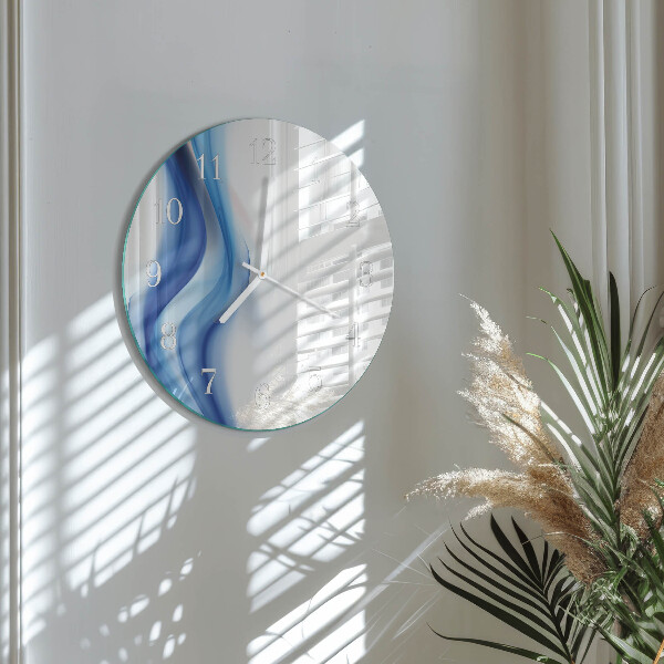 Ronde glazen klok Abstracte rook