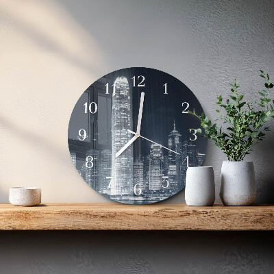 Ronde glazen klok Horizon