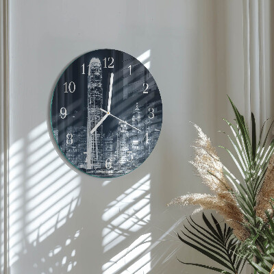Ronde glazen klok Horizon