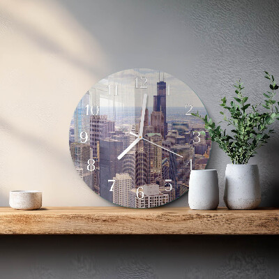 Ronde glazen klok Horizon