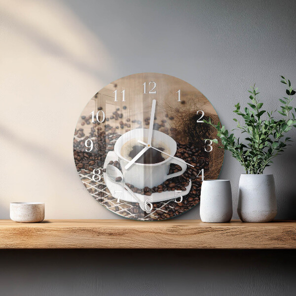 Ronde glazen klok Kopje koffie