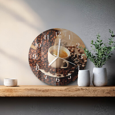 Ronde glazen klok Kopje koffie