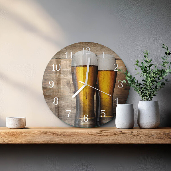Ronde glazen klok Bier