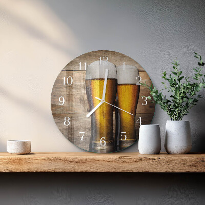 Ronde glazen klok Bier