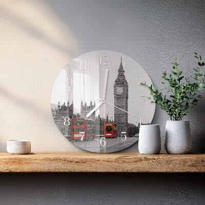 Ronde glazen klok Londen